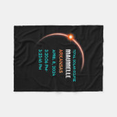 Eclipse Maumelle Arkansas Total Solar Eclipse 2024 Fleecedecke (Vorderseite (Horizontal))