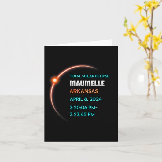 Eclipse Maumelle Arkansas Total Solar Eclipse 2024 Karte (Gelbe Blume)