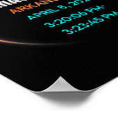 Eclipse Maumelle Arkansas Total Solar Eclipse 2024 Poster (Ecke)