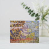 Eclipse mit Quecksilber rückwärts Postkarte (Stehend Vorderseite)