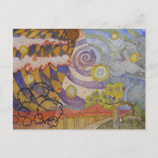 Eclipse mit Quecksilber rückwärts Postkarte (Vorderseite)