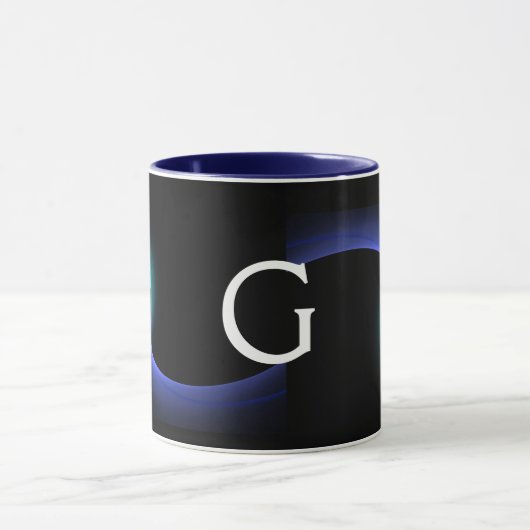 ECLIPSE MONOGRAM Aquamarin Blue Green Black Frakta Tasse (Zentrum)
