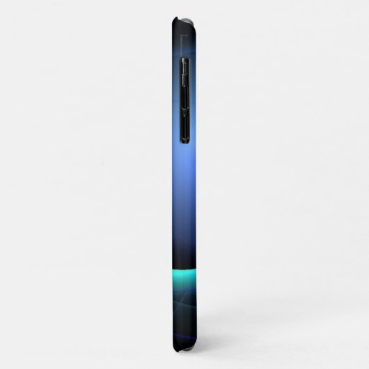 ECLIPSE MONOGRAM Lebendes schwarzes Blau Case-Mate iPhone Hülle (Hinten/Links)