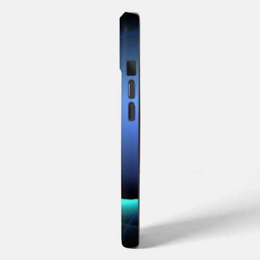 ECLIPSE MONOGRAM Lebendes schwarzes Blau Case-Mate iPhone Hülle (Rückseite / Links)