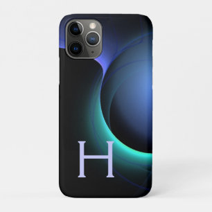 ECLIPSE MONOGRAM Lebendes schwarzes Blau Case-Mate iPhone Hülle