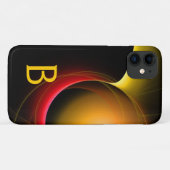 ECLIPSE MONOGRAM Lebendes schwarzes Gelb Case-Mate iPhone Hülle (Rückseite (Horizontal))