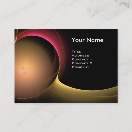 ECLIPSE MONOGRAM Lebendes schwarzes Gelb Visitenkarte (Vorderseite)