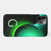 ECLIPSE MONOGRAM Lebendes schwarzes Grün Case-Mate iPhone Hülle (Rückseite (Horizontal))
