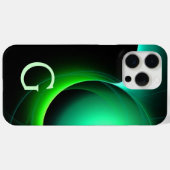 ECLIPSE MONOGRAM Lebendes schwarzes Grün Case-Mate iPhone Hülle (Rückseite (Horizontal))