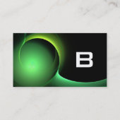 ECLIPSE MONOGRAM Lebendes schwarzes Grün Visitenkarte (Rückseite)