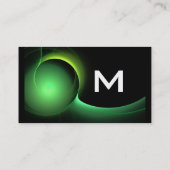 ECLIPSE MONOGRAM Lebendes schwarzes Grün Visitenkarte (Rückseite)