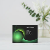 ECLIPSE MONOGRAM Lebendes schwarzes Grün Visitenkarte (Stehend Vorderseite)