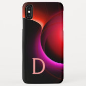 ECLIPSE MONOGRAM Lebendes schwarzes Rosa Case-Mate iPhone Hülle (Rückseite)