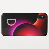 ECLIPSE MONOGRAM Lebendes schwarzes Rosa Case-Mate iPhone Hülle (Rückseite (Horizontal))