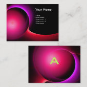 ECLIPSE MONOGRAM Lebendes schwarzes Rosa Visitenkarte (Vorne/Hinten)