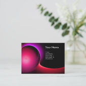 ECLIPSE MONOGRAM Lebendes schwarzes Rosa Visitenkarte (Stehend Vorderseite)