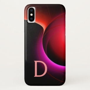 ECLIPSE MONOGRAM Lebendes schwarzes violettes Rosa Case-Mate iPhone Hülle