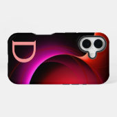 ECLIPSE MONOGRAM Lebendes schwarzes violettes Rosa iPhone 16 Hülle (Rückseite (Horizontal))
