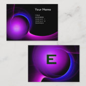 ECLIPSE MONOGRAM Lebendige schwarze Veilchen Visitenkarte (Vorne/Hinten)