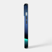 ECLIPSE MONOGRAM Lebendiges Schwarzblau iPhone 15 Hülle (Linke Seite)