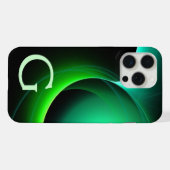 ECLIPSE MONOGRAM Lebendiges Schwarzgrün iPhone Hülle (Rückseite (Horizontal))