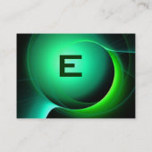 ECLIPSE MONOGRAM Lebendiges Schwarzgrün Visitenkarte (Rückseite)