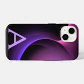 ECLIPSE MONOGRAM Lebendiges Schwarzviolett iPhone Hülle (Rückseite (Horizontal))