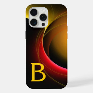 ECLIPSE MONOGRAM Lebhafte, schwarz-gelbe Wirbel iPhone Hülle