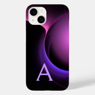 ECLIPSE MONOGRAM Lebhafter schwarzer lila Case-Mate iPhone Hülle