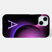 ECLIPSE MONOGRAM Lebhafter schwarzer lila Case-Mate iPhone Hülle (Rückseite (Horizontal))