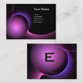 ECLIPSE MONOGRAM Lebhafter schwarzer lila Visitenkarte (Vorne/Hinten)