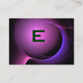 ECLIPSE MONOGRAM Lebhafter schwarzer lila Visitenkarte (Rückseite)