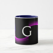 ECLIPSE MONOGRAM Pink Lila Blue Black Fraktals Tasse (Zentrum)
