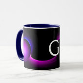 ECLIPSE MONOGRAM Pink Lila Blue Black Fraktals Tasse (Vorderseite Links)