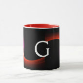 ECLIPSE MONOGRAM Rosa Schwarze Fraktale Tasse (Zentrum)