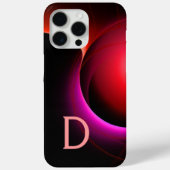ECLIPSE MONOGRAM Schwarzes Violett Rosa Wirbel Case-Mate iPhone Hülle (Rückseite)