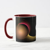 ECLIPSE MONOGRAMM Rosa Gelbschwarze Fraktale Tasse (Links)