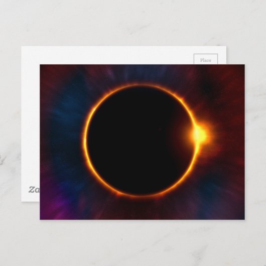 Eclipse Moon Sun Twilight Postkarte (Vorne/Hinten)