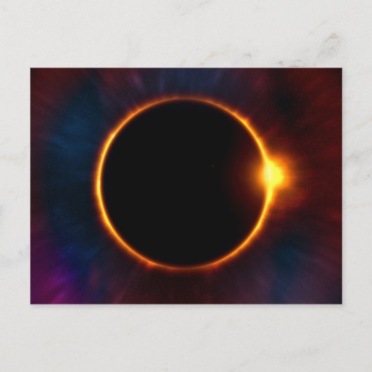 Eclipse Moon Sun Twilight Postkarte (Vorderseite)
