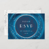 Eclipse Moon Wedding RSVP Card (Vorne/Hinten)