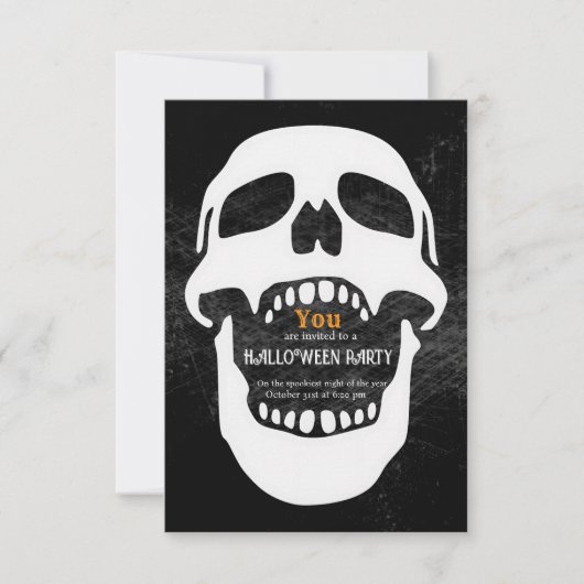 Eclipse Night: Ein ängstliches Halloween-Soirée Einladung (Vorderseite)