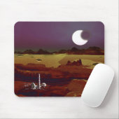 Eclipse oberhalb entfernter Landungen Alien Planet Mousepad (Mit Mouse)