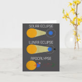 Eclipse oder Acalypse_ Lustige Sonnenfinsternis-Wi Karte (Gelbe Blume)