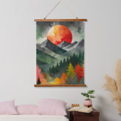 Eclipse Over the Wild Wandteppich Mit Holzrahmen (Schlafzimmer)