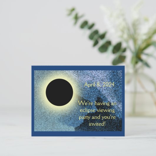 ECLIPSE-PARTY EINLADUNGEN zur PERSONALISIERUNG (Stehend Vorderseite)