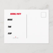 Eclipse Party Einladungspostkarte (Rückseite)