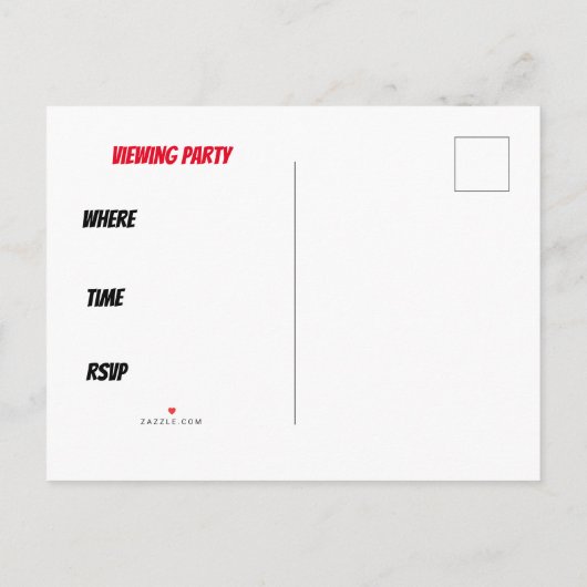 Eclipse Party Einladungspostkarte (Rückseite)