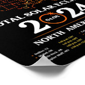 Eclipse Path of Totality Solar Eclipse 8. April 20 Poster (Ecke)