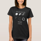 Eclipse Phases 04 08 24 Total Solar Eclipse Vermon T-Shirt (Vorderseite)