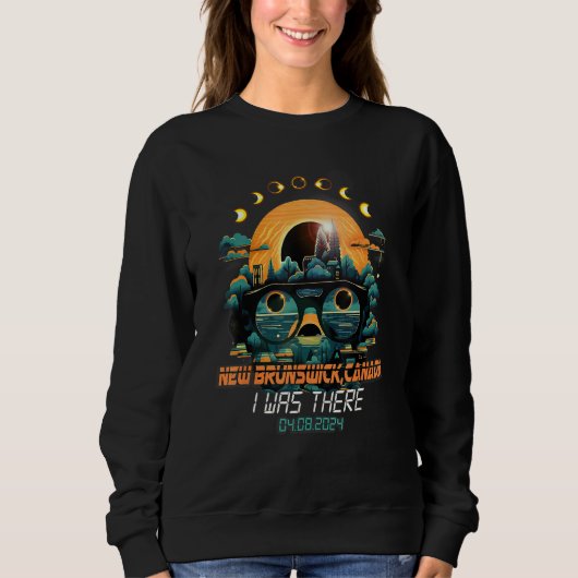 Eclipse Phases Total Solar Eclipse 2024 New Brunsw Sweatshirt (Vorderseite)